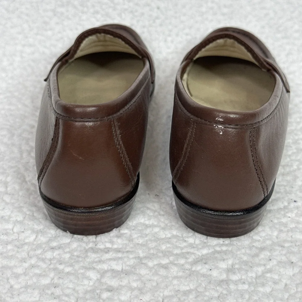 SAS Tripad Comfort Loafers Womens 7 N Brown Leather Penny Slip‎ On Shoes USA